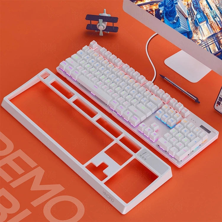 K300 Detachable Panel Real Mechanical Keyboard Luminous Game Green Axis Wired USB Cross-Border Wholesale