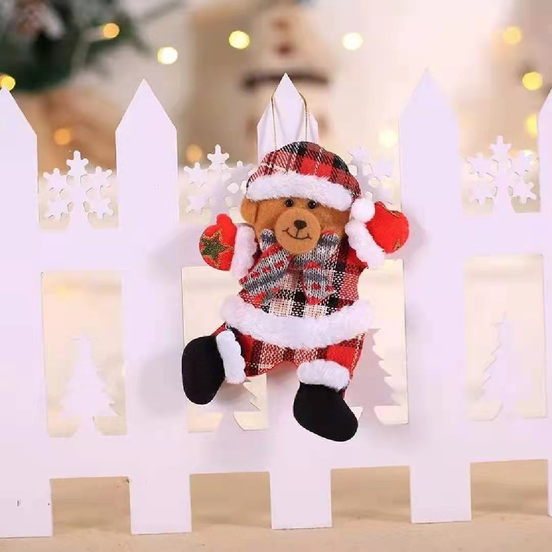2023 Happy New Year Christmas Ornaments DIY Xmas Gift Santa Claus Snowman Tree Pendant Doll Hang Decorations for Home