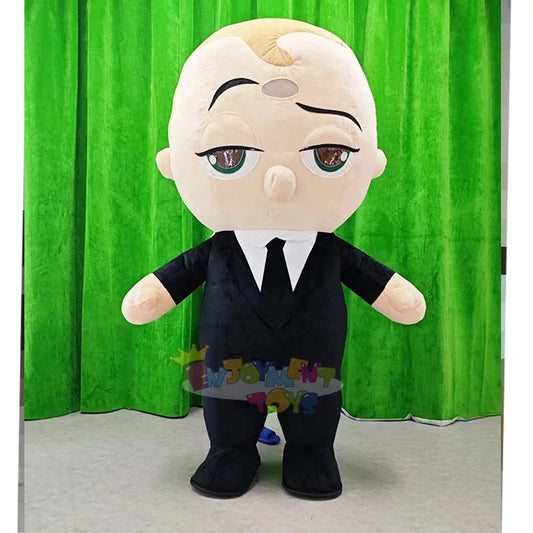 Factory Customized Boss Baby Lucky Girl Dolls Plush People Wearing Inflatable Baby Boss Mascot Costume for Shows Party