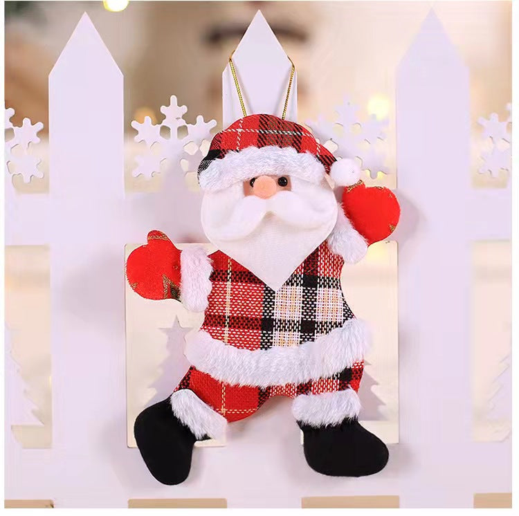 2023 Happy New Year Christmas Ornaments DIY Xmas Gift Santa Claus Snowman Tree Pendant Doll Hang Decorations for Home