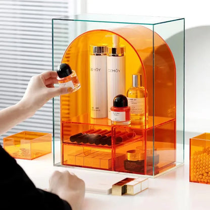 Colorful Multi-Layer Acrylic Cosmetic Storage Rack for Cup Skin Care Products Desktop Storage Rack