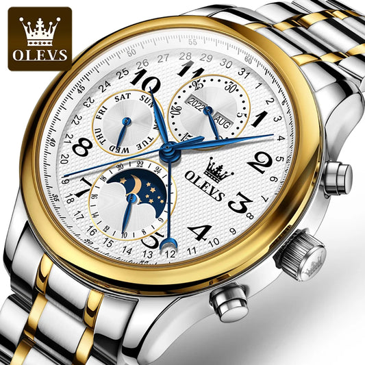 OLEVS 6667Factory Hot Sale Other Men Leather OEM Custom Classic Top Brand Men's Watches Luxury Brands Automatic Mechanical Watch