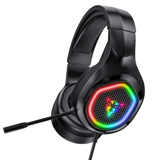 Wholesale USB Plug Stereo Sound Virtual Led Light Wired Gaming Headphone Headsets With Mic for Playing Games Music Enjoy Gaming