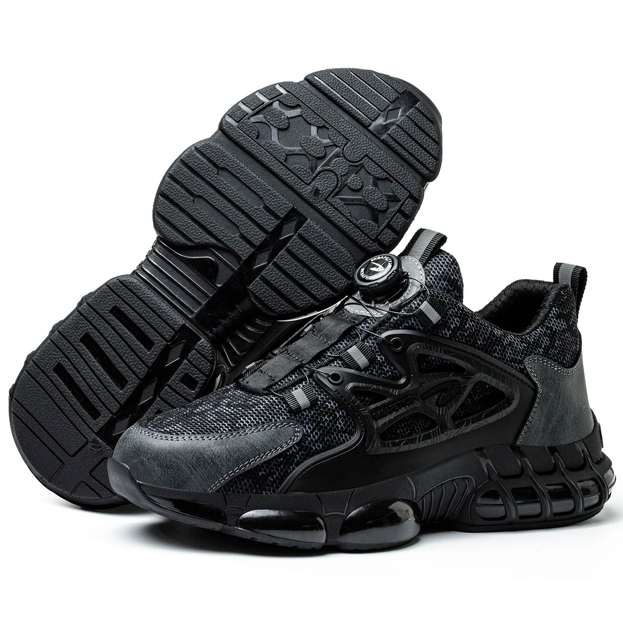 Safety Shoes Quick Lacing Breathable Anti-Smashing Specifications Metal Non Slip Security Guard Work Men Steel Toe Safety Shoes