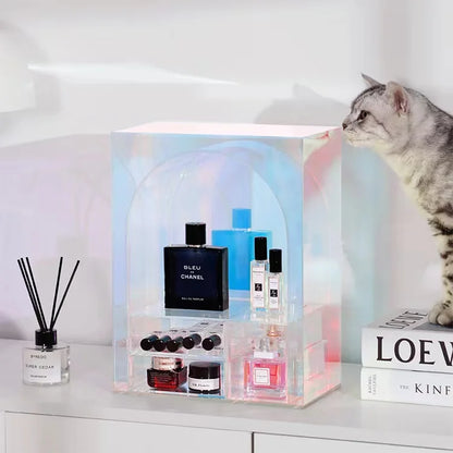 Colorful Multi-Layer Acrylic Cosmetic Storage Rack for Cup Skin Care Products Desktop Storage Rack