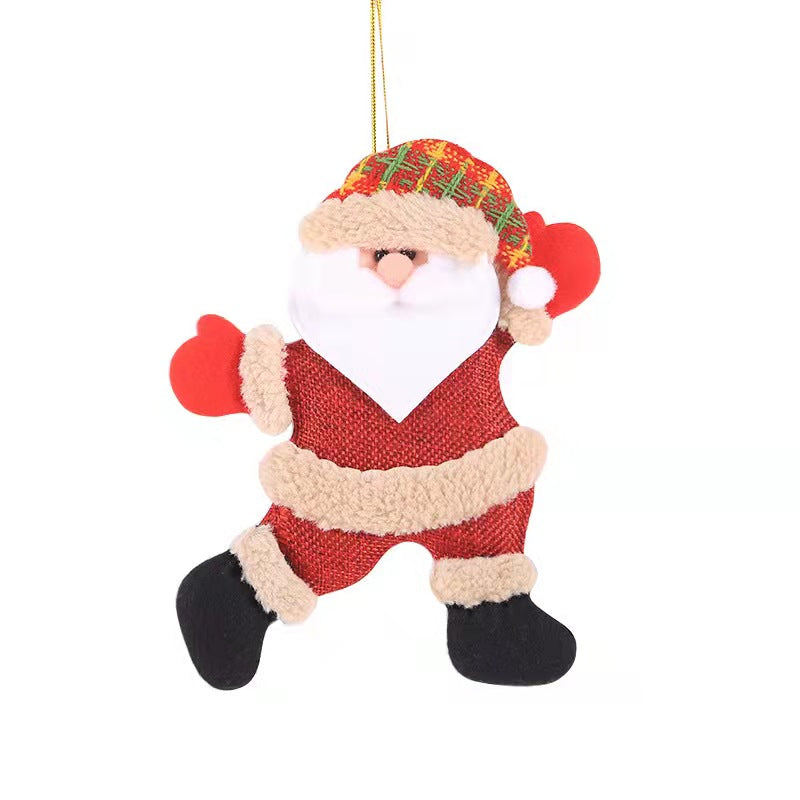 2023 Happy New Year Christmas Ornaments DIY Xmas Gift Santa Claus Snowman Tree Pendant Doll Hang Decorations for Home