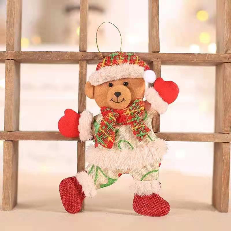 2023 Happy New Year Christmas Ornaments DIY Xmas Gift Santa Claus Snowman Tree Pendant Doll Hang Decorations for Home