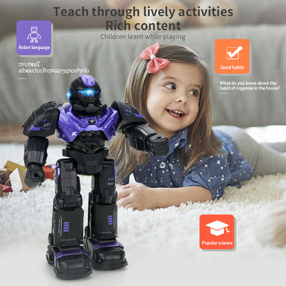 Original HOSHI JJRC R20 Infrared Sensor 2.4G Wireless Remote Control Programming Robot Model Boy With Sound and Light Toys