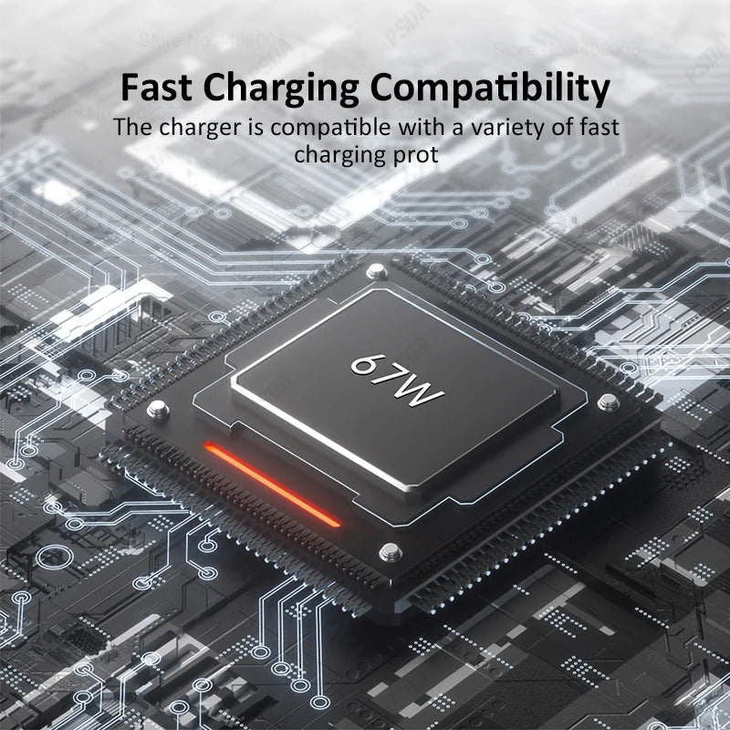 EONLINE 3D 67W Fast Charging USB C  Charge 3.0 PD USB Type C Fast Charge Adapter  With 10A Type C Cable Phone Accessories