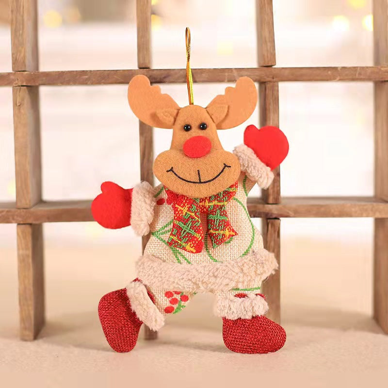 2023 Happy New Year Christmas Ornaments DIY Xmas Gift Santa Claus Snowman Tree Pendant Doll Hang Decorations for Home
