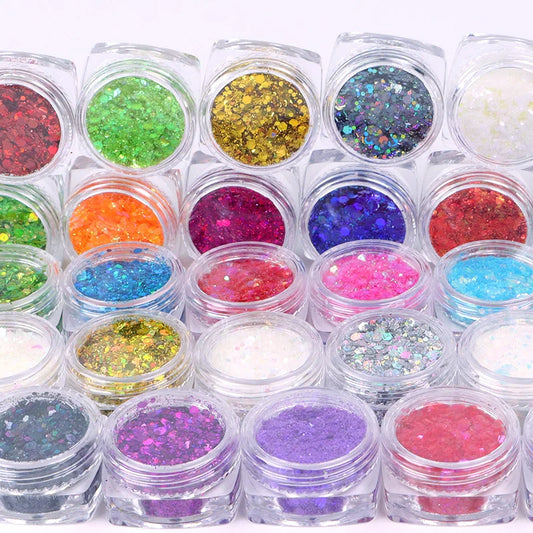 Bulk Chunky Glitter Nail Art Set Kids Epoxy Crafts Tumbler Slime DIY Festive Party Decors Conveniently Packed Christmas Weddings