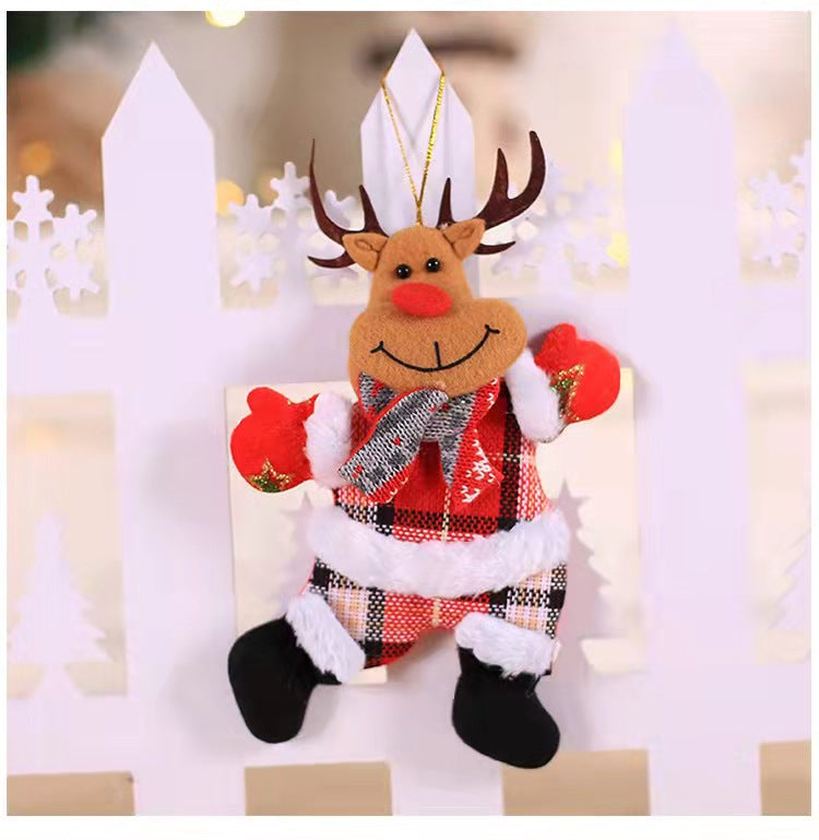 2023 Happy New Year Christmas Ornaments DIY Xmas Gift Santa Claus Snowman Tree Pendant Doll Hang Decorations for Home