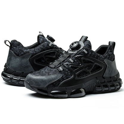 Safety Shoes Quick Lacing Breathable Anti-Smashing Specifications Metal Non Slip Security Guard Work Men Steel Toe Safety Shoes