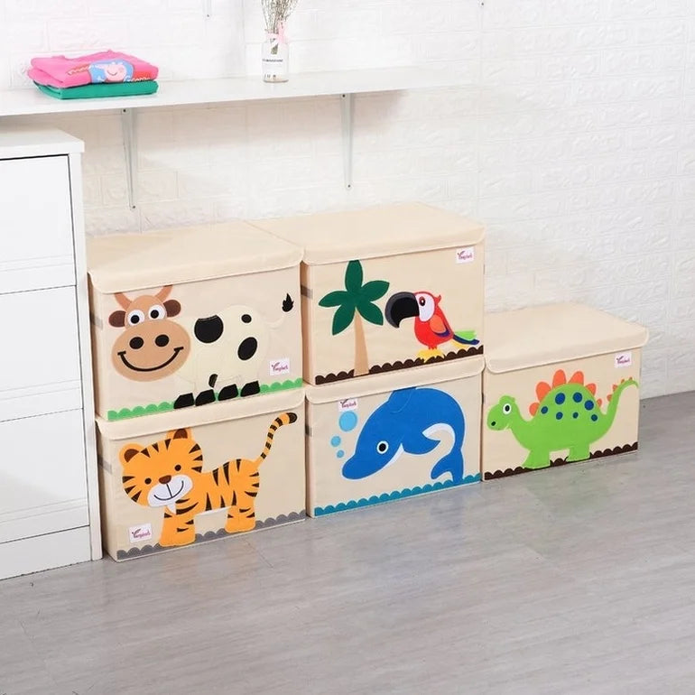 Customized High Quality Cloth Storage Boxes Baby Toy Sorting Box Covered Fabric Container for Kid