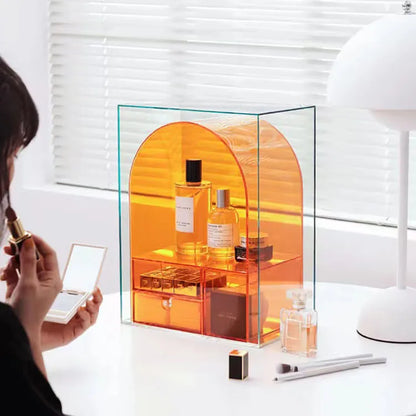 Colorful Multi-Layer Acrylic Cosmetic Storage Rack for Cup Skin Care Products Desktop Storage Rack