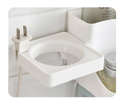 Wall Mounted Toothbrush Holder Multi Functional Bathroom Toothpaste Dispenser With 2 Toothbrush Slot Bathroom Products