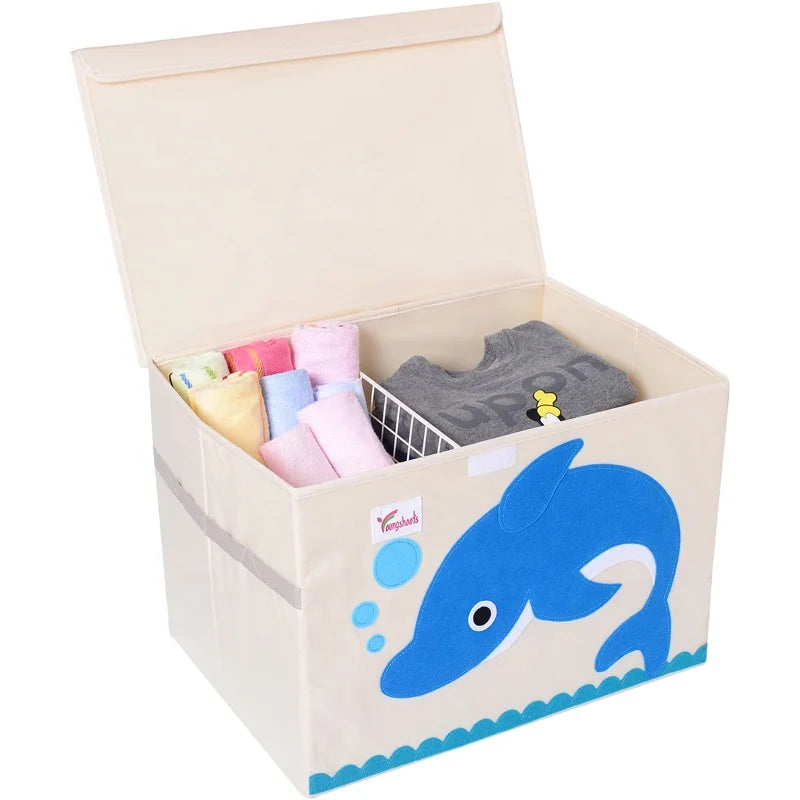 Customized High Quality Cloth Storage Boxes Baby Toy Sorting Box Covered Fabric Container for Kid