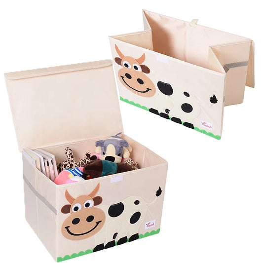 Gold Supplying Customized High Quality Cloth Storage Boxes Baby Toy Sorting Box Covered Fabric Container for Children
