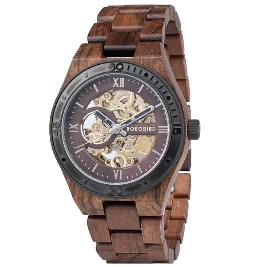 Top Luxury Men's Watches BOBO BIRD Mechanical Wristwatch Wooden Relogio Masculino Perfect Gift