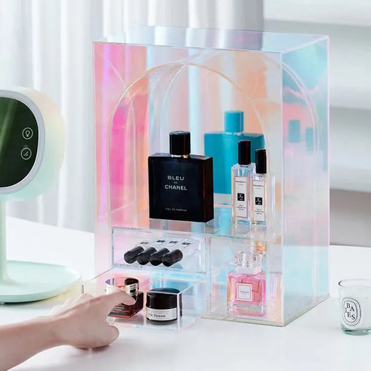 Colorful Multi-Layer Acrylic Cosmetic Storage Rack for Cup Skin Care Products Desktop Storage Rack