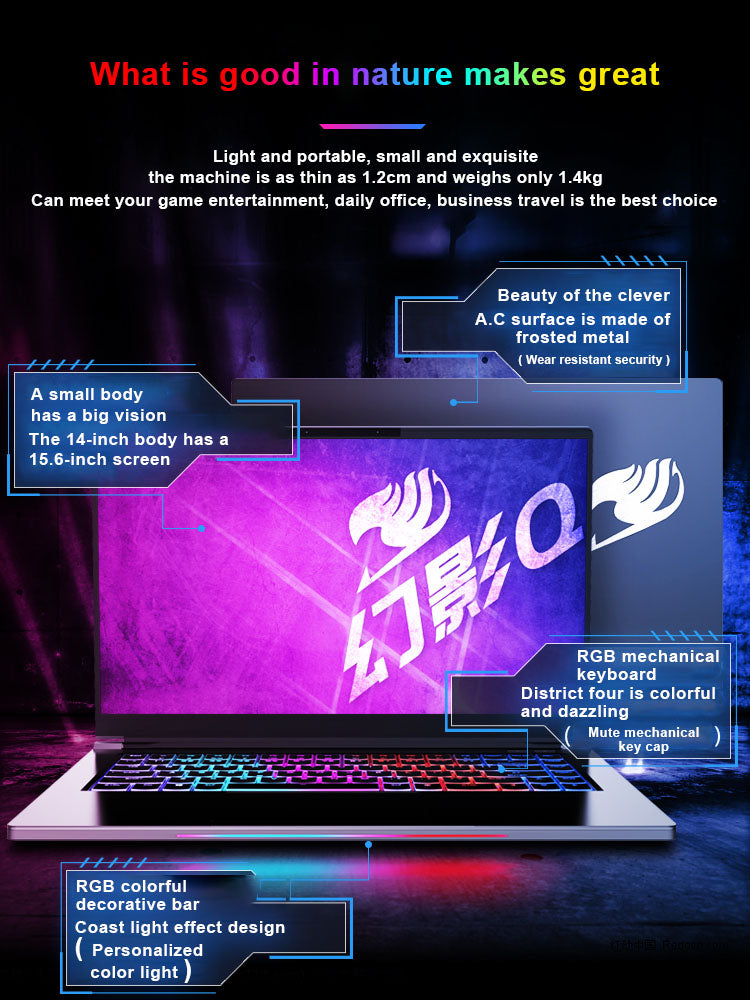 New 2022 Core I7 Thin and Light Gaming Notebook With High Configuration 2070Super/8g Graphics Card Student Laptop