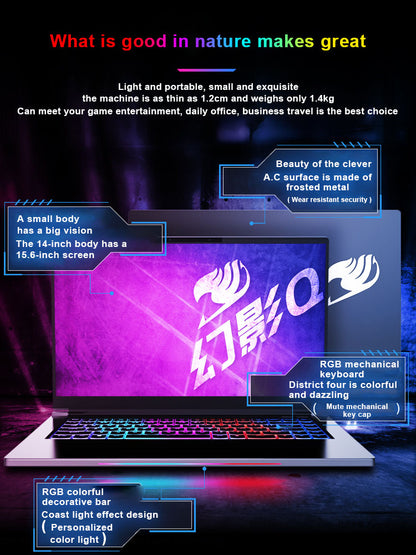 New 2022 Core I7 Thin and Light Gaming Notebook With High Configuration 2070Super/8g Graphics Card Student Laptop