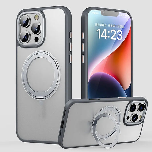 New Products Luxury  Magnetic Wireless Charge Phone Case for iPhone 16 Pro Max Plus Armor Cover 360 Rotation Covers Phone Case