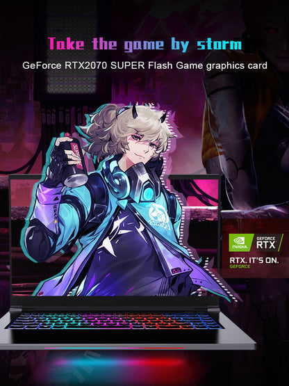 New 2022 Core I7 Thin and Light Gaming Notebook With High Configuration 2070Super/8g Graphics Card Student Laptop