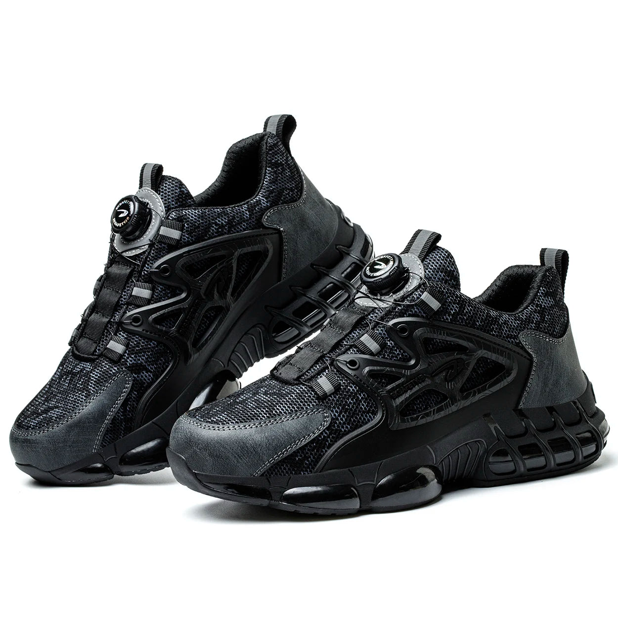 Safety Shoes Quick Lacing Breathable Anti-Smashing Specifications Metal Non Slip Security Guard Work Men Steel Toe Safety Shoes