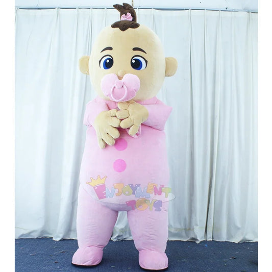 Popular Custom Inflatable Female Baby Doll Mascot Set Adult Cartoon Party Event Costume Handmade Custom Logo