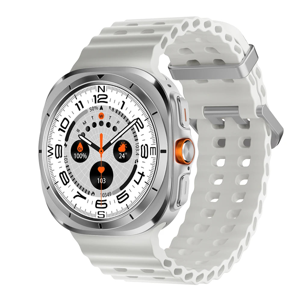 2024 W7 Ultra Smart Watch 1.43inch Amoled Screen IP67 Waterproof Heart Rate Blood Oxygen Compass Smartwatch for Men