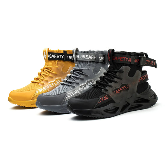 Women Ladys Men Nubuck High Cut Lace Breathable Mesh Safety Woodland Shoes Boot Steel Toe Leather Work Boots With Your Logo