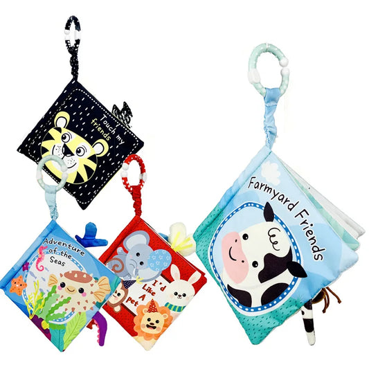 Interactive Education Book of Baby Multi-Functional Cloth Book Puzzle Bed Hanging Toys M036