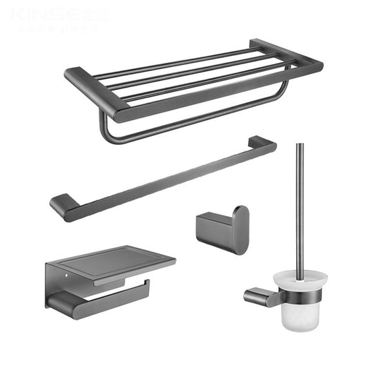 Popular Gun Grey Bathroom Accessories Set Wall Mounted Bathroom Product Set