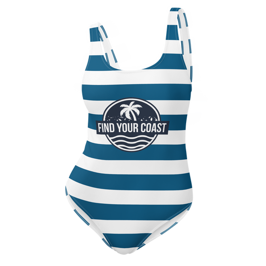 Find Your Coast® Striped One-Piece Swimsuit