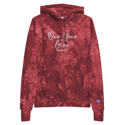 Own Your Glow Unisex Champion Tie-Dye Hoodie With Embroidery | Champion Hoodie